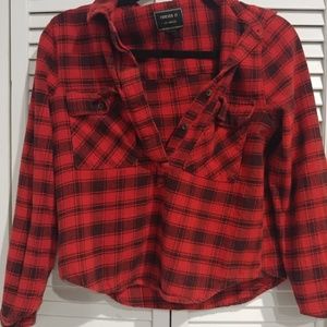 Pullover plaid thick flannel forever 21